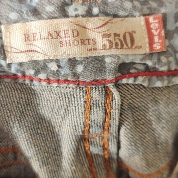 Levi's 550 Relaxed Dark Wash Shorts Sz 16 - Picture 10 of 10